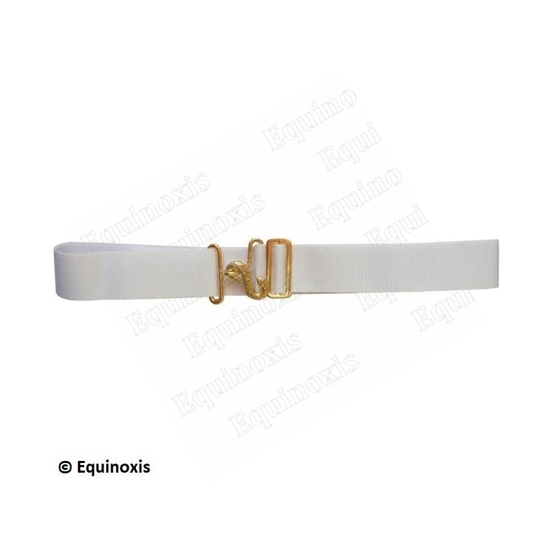 Extension de ceinture de tablier – Blanche – Fermoir serpent doré