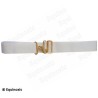 Extension de ceinture de tablier – Blanche – Fermoir serpent doré