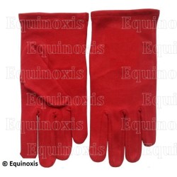 Gants maçonniques rouges coton – Taille XXXL