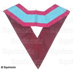Sautoir maçonnique moiré – La Marque – Officier – Cocarde tricolore – Dos