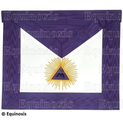 Tablier maçonnique en faux cuir – REAA – 13ème degré – Violet