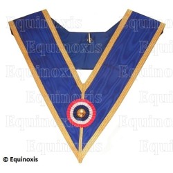 Sautoir maçonnique moiré – GLNF – Grande tenue provinciale