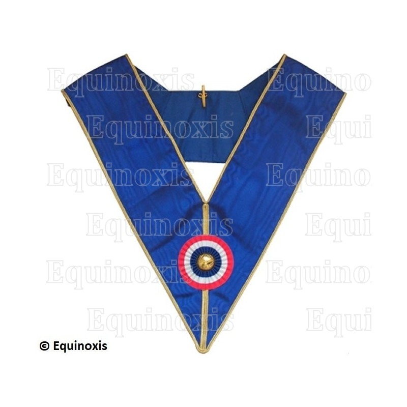 Sautoir maçonnique moiré – GLNF – Petite tenue provinciale