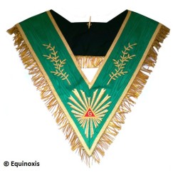 Sautoir maçonnique moiré – Rite de Cerneau – Vénérable Maître d' Honneur – Acacia 108 feuilles avec franges – Brodé machine