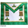 Tablier maçonnique en faux cuir – Rite de Cerneau – Passé Maître – Brodé main