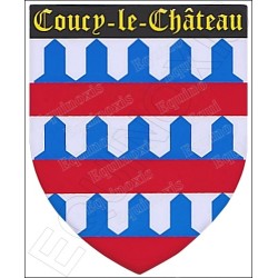 Magnet régional – Blason Coucy-le-Château – Vente grossiste