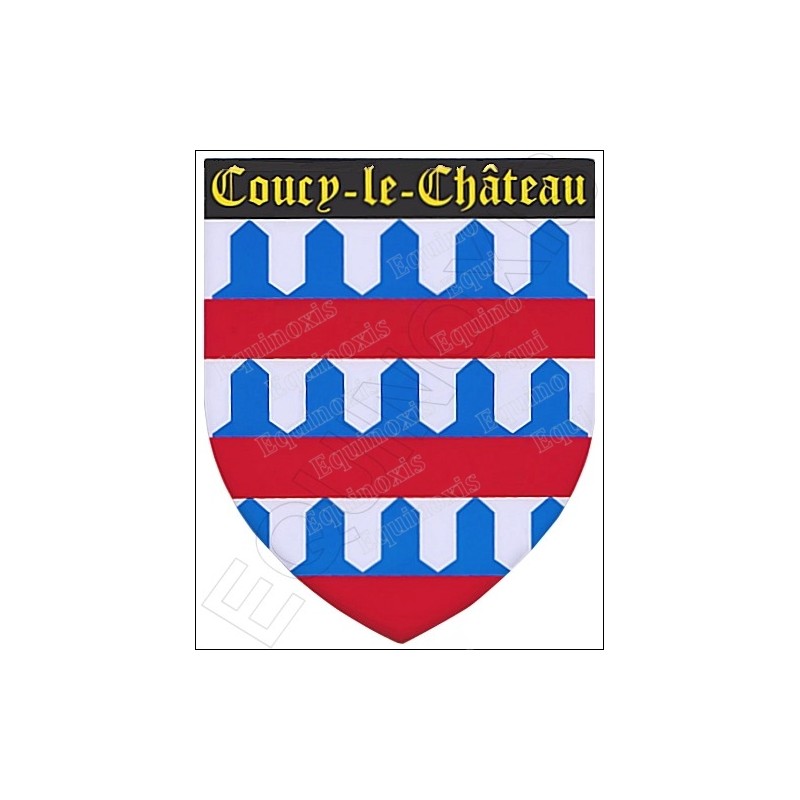 Magnet régional – Blason Coucy-le-Château – Vente grossiste