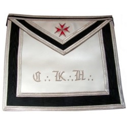 Tablier maçonnique en simili-cuir – REAA – 30ème degré – Chevalier Kadosch – CKH