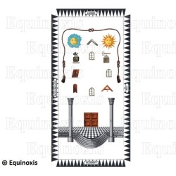 Tapis de Loge maçonnique – Rite Français Traditionnel – Apprenti – GLNF