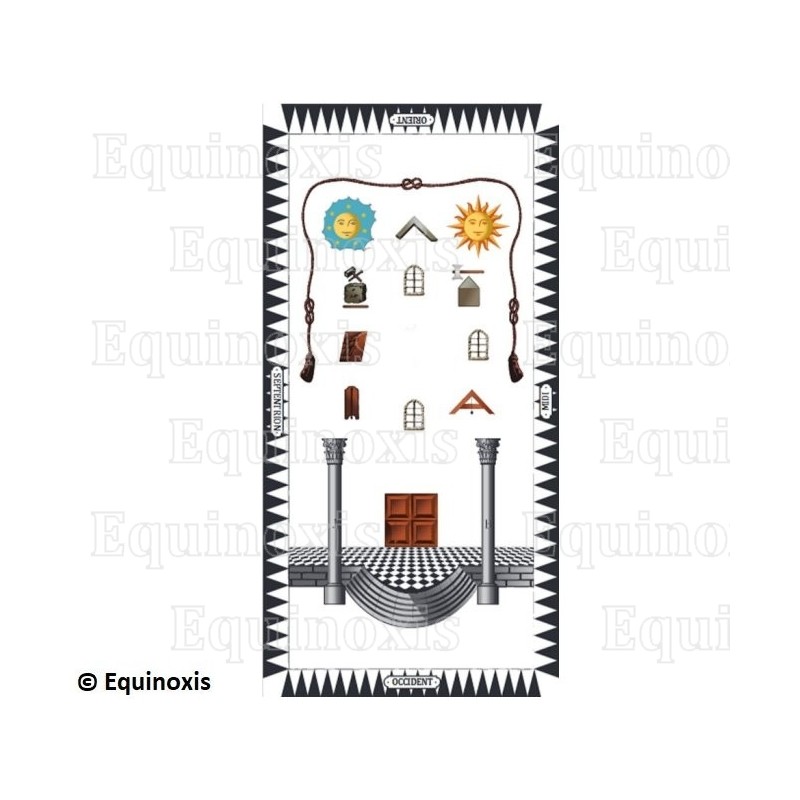 Tapis de Loge maçonnique – Rite Français Traditionnel – Apprenti – GLNF
