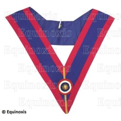 Sautoir maçonnique moiré – La Marque – Officier Provincial d'Honneur – Cocarde tricolore