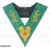 Sautoir maçonnique moiré – Rite de Cerneau – Vénérable Maître – Acacia 108 feuilles – Brodé main