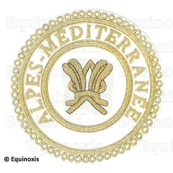 Badge / Macaron GLNF – Grande tenue provinciale – Grand Secrétaire – Alpes-Méditerranée – Brodé main