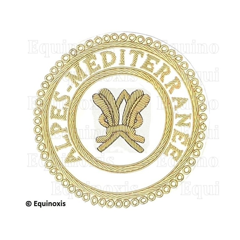Badge / Macaron GLNF – Grande tenue provinciale – Grand Secrétaire – Alpes-Méditerranée – Brodé main