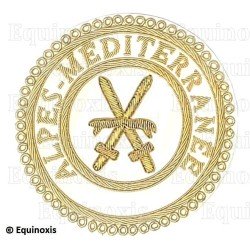 Badge / Macaron GLNF – Grande tenue provinciale – Grand Porte-Glaive – Alpes-Méditerranée – Brodé main