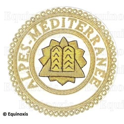 Badge / Macaron GLNF – Grande tenue provinciale – Grand Hospitalier – Alpes-Méditerranée – Brodé main