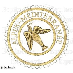 Badge / Macaron GLNF – Grande tenue provinciale – Grand Expert – Alpes-Méditerranée – Brodé machine