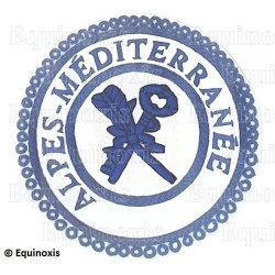 Badge / Macaron GLNF – Petite tenue provinciale – Grand Archiviste – Alpes-Méditerranée – Brodé main