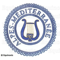 Badge / Macaron GLNF – Petite tenue provinciale – Grand Organiste – Alpes-Méditerranée – Brodé main