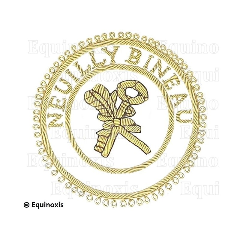 Badge / Macaron GLNF – Grande tenue provinciale – Grand Archiviste – Neuilly Bineau – Brodé main