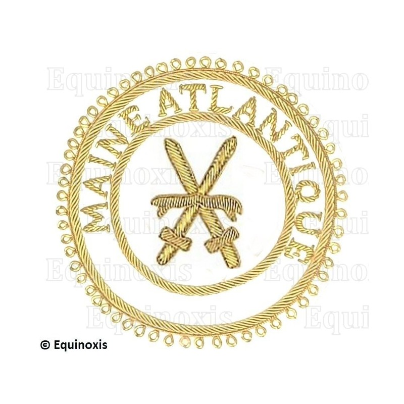 Badge / Macaron GLNF – Grande tenue provinciale – Grand Porte-Glaive – Maine Atlantique – Brodé main