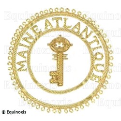 Badge / Macaron GLNF – Grande tenue provinciale – Grand Trésorier – Maine Atlantique – Brodé main