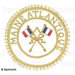 Badge / Macaron GLNF – Grande tenue provinciale – Passé Grand Porte-Etendard – Maine Atlantique – Brodé main