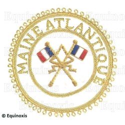 Badge / Macaron GLNF – Grande tenue provinciale – Passé Grand Porte-Etendard – Maine Atlantique – Brodé main