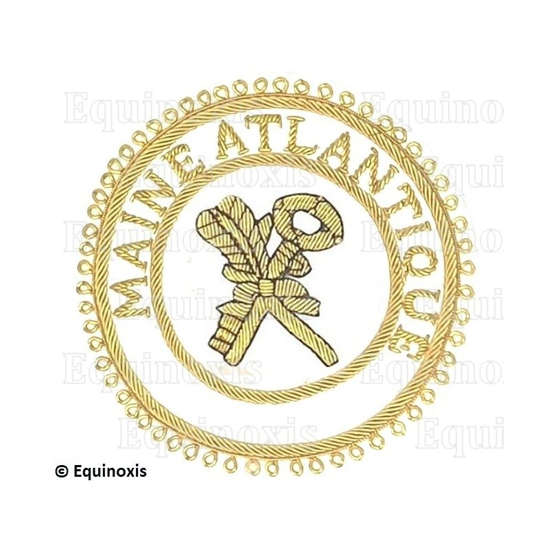 Badge / Macaron GLNF – Grande tenue provinciale – Grand Archiviste – Maine Atlantique – Brodé main