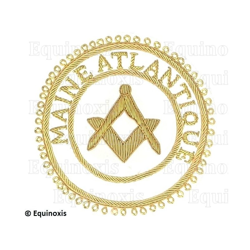 Badge / Macaron GLNF – Grande tenue provinciale – Assistant Grand Maître – Maine Atlantique – Brodé main