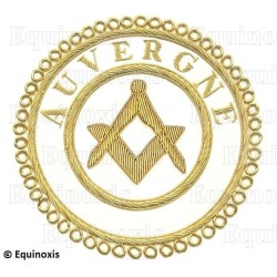 Badge / Macaron GLNF – Grande tenue provinciale – Assistant Grand Maître – Auvergne – Brodé main