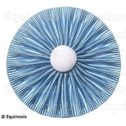 Cocarde bleue avec bouton blanc