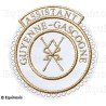Badge / Macaron GLNF – Grande tenue provinciale – Assistant Grand Directeur des Cérémonies – Guyenne et Gascogne – Brodé machine