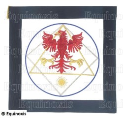 Tablier maçonnique en cuir – Grand Ordre Egyptien (GOE) du GODF – 12ème degré – Brodé machine