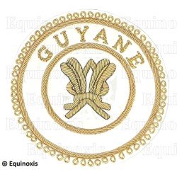 Badge / Macaron GLNF – Grande tenue provinciale – Grand Secrétaire – Guyane – Brodé main