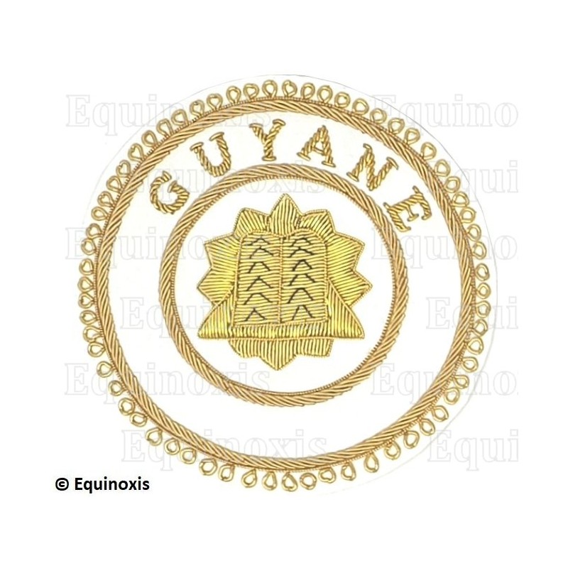 Badge / Macaron GLNF – Grande tenue provinciale – Grand Hospitalier – Guyane – Brodé main