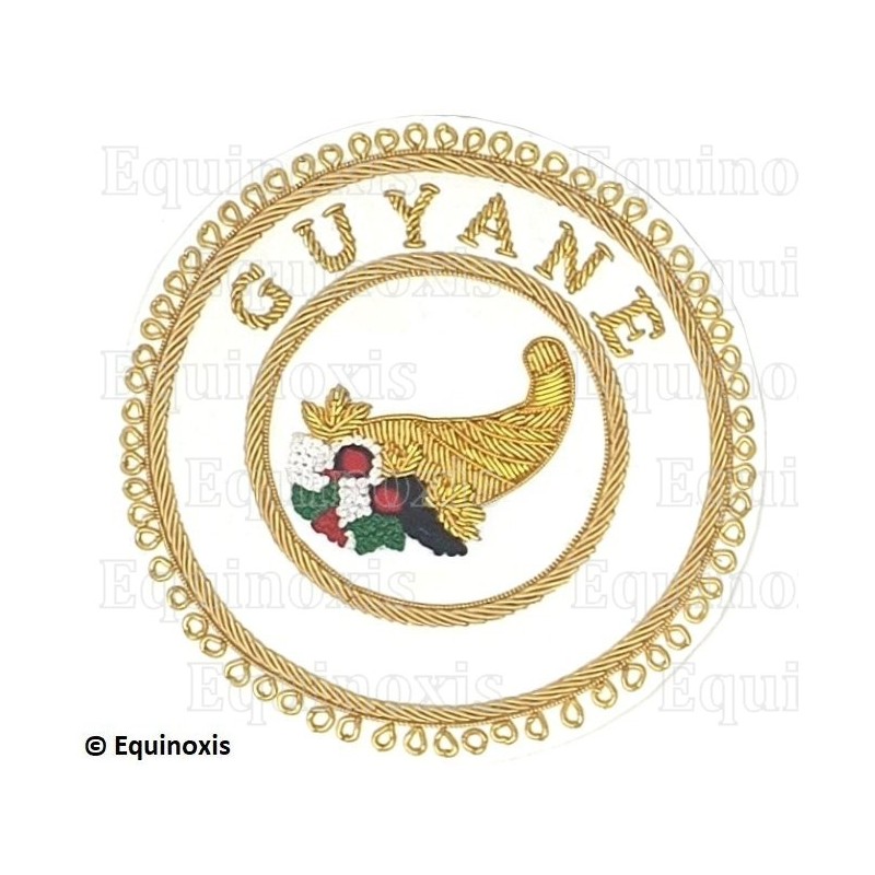 Badge / Macaron GLNF – Grande tenue provinciale – Grand Intendant – Guyane – Brodé main