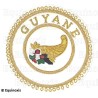 Badge / Macaron GLNF – Grande tenue provinciale – Grand Intendant – Guyane – Brodé main
