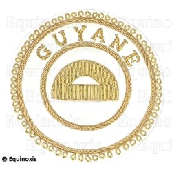 Badge / Macaron GLNF – Grande tenue provinciale – Grand Surintendant – Guyane – Brodé main
