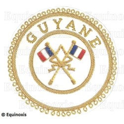 Badge / Macaron GLNF – Grande tenue provinciale – Passé Grand Porte-Etendard – Guyane – Brodé main