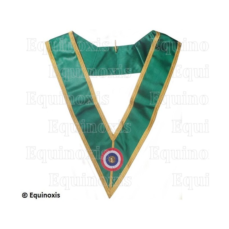 Sautoir maçonnique moiré – Ordre des Grades Maçonniques Alliés (GMA) – Grand Officier d'Honneur