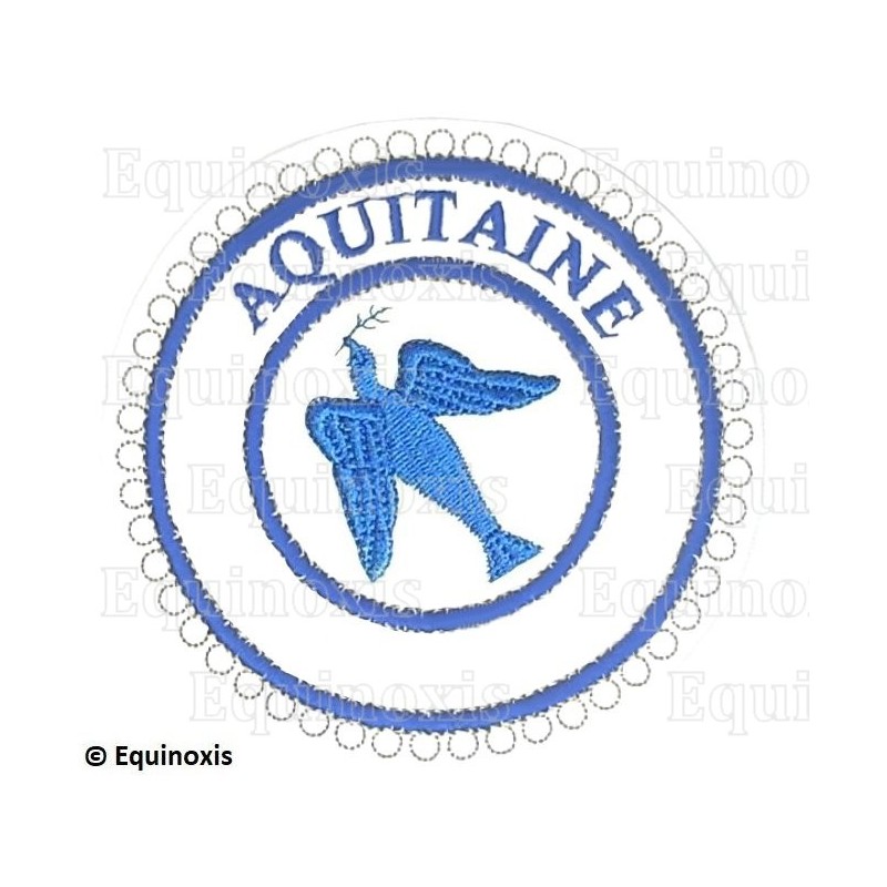 Badge / Macaron GLNF – Petite tenue provinciale – Grand Expert – Aquitaine – Brodé machine