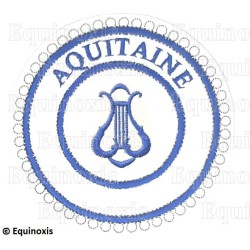 Badge / Macaron GLNF – Petite tenue provinciale – Grand Organiste – Aquitaine – Brodé machine
