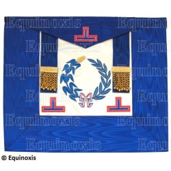 Tablier maçonnique en cuir – GLNF – Petite tenue nationale – Brodé machine