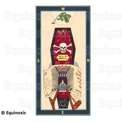Tapis de Loge maçonnique – Rite Emulation – 2ème degré – 160 cm x 80 cm