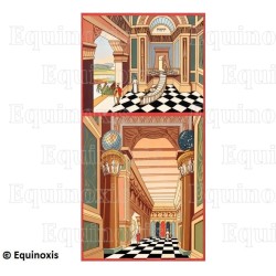 Tapis de Loge maçonnique – Rite Emulation – 3ème degré – 160 cm x 80 cm