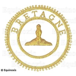 Badge / Macaron GLNF – Grande tenue provinciale – Grand Préceptur – Bretagne – Brodé main
