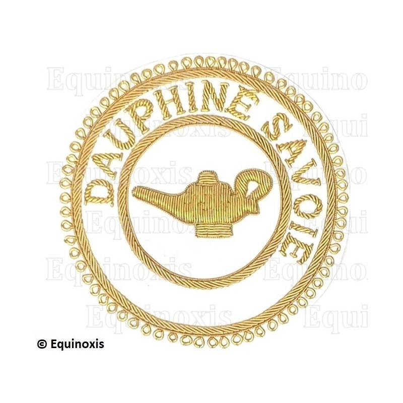 Badge / Macaron GLNF – Grande tenue provinciale – Grand Précepteur – Dauphiné Savoie – Brodé main