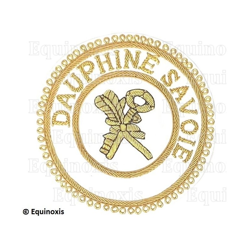 Badge / Macaron GLNF – Grande tenue provinciale – Grand Archiviste – Dauphiné Savoie – Brodé main