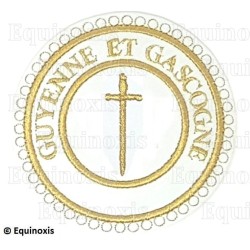 Badge / Macaron GLNF – Grande tenue provinciale – Grand Tuileur – Guyenne et Gascogne – Brodé machine